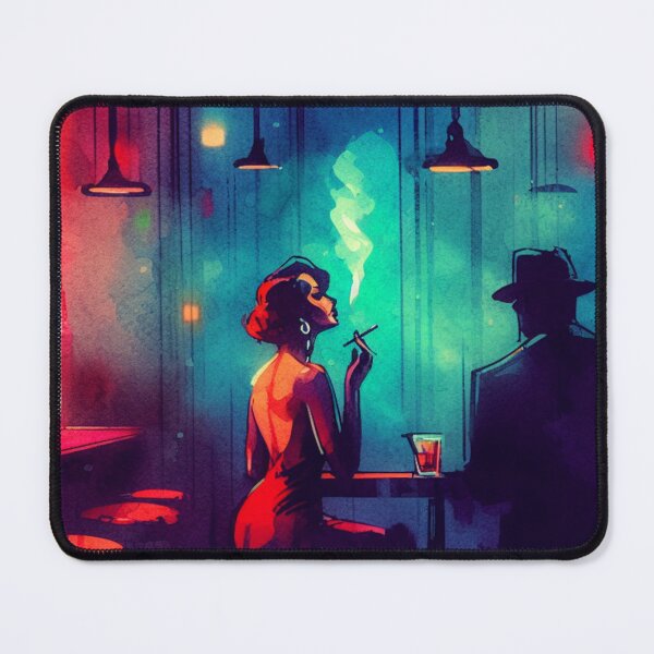 Item preview, Neo Noir Vintage Night Bar [Watercolor] designed and sold by RESToRAPTOR.