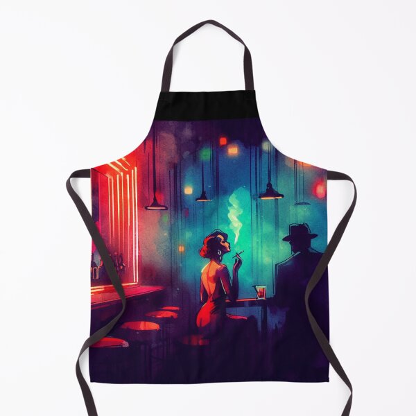Item preview, Neo Noir Vintage Night Bar [Watercolor] designed and sold by RESToRAPTOR.