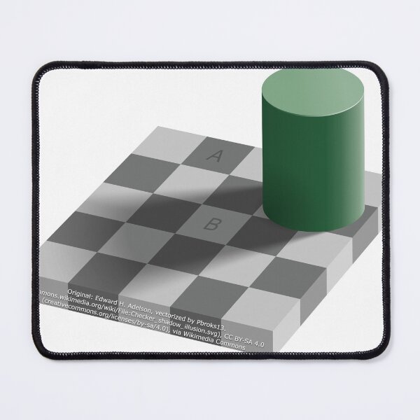 Item preview, Checker shadow optical illusion designed and sold by VeryRandomShop.