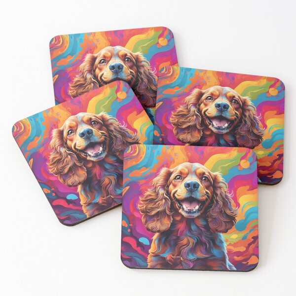 Item preview, Psychedelic Cocker Spaniel designed and sold by Cloe Dauplais.