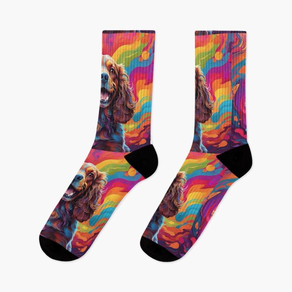 Item preview, Psychedelic Cocker Spaniel designed and sold by Cloe Dauplais.
