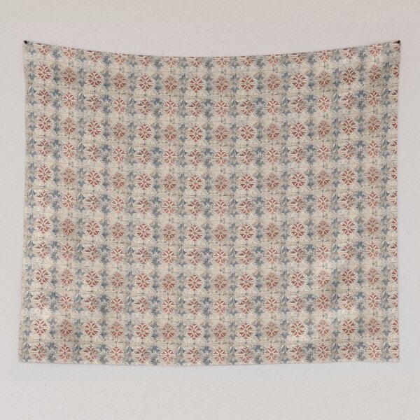 Item preview, Aged Blue & Red Florals designed and sold by nicbeeseart.