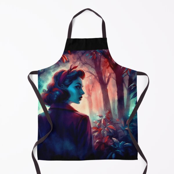 Item preview, Neo Noir Vintage Woman in a Mystical Forest [Watercolor] designed and sold by RESToRAPTOR.