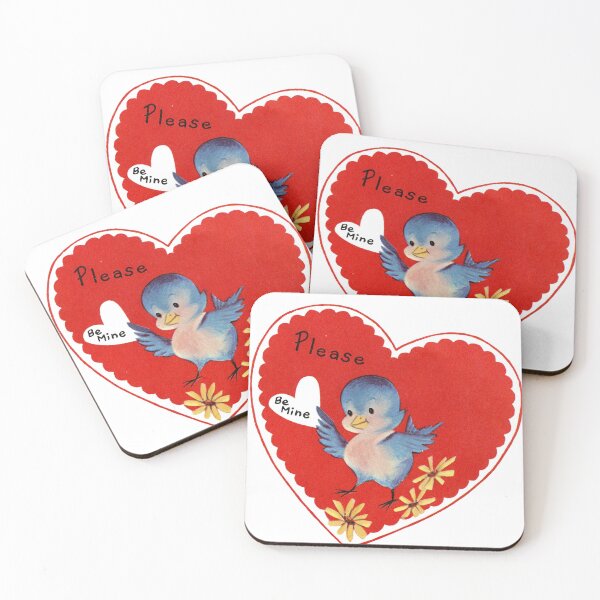 Item preview, Vintage Valentine’s Day sticker  cute Vintage Valentine’s Day card galentines day be mine  valentine card babybird   designed and sold by LaundrySalt.