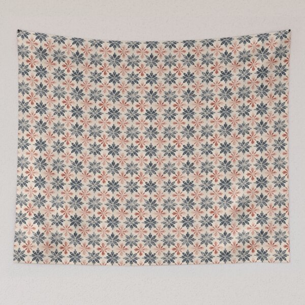 Item preview, Aged Large Blue & Red Florals designed and sold by nicbeeseart.