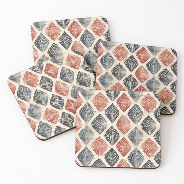 Item preview, Aged Large Blue & Red Leaves designed and sold by nicbeeseart.