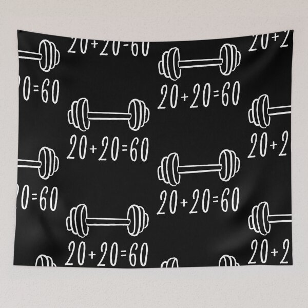 Item preview, 20+20=60 KG Gym Humor - For Gym Fan, Weightlifting designed and sold by AniArtPL.