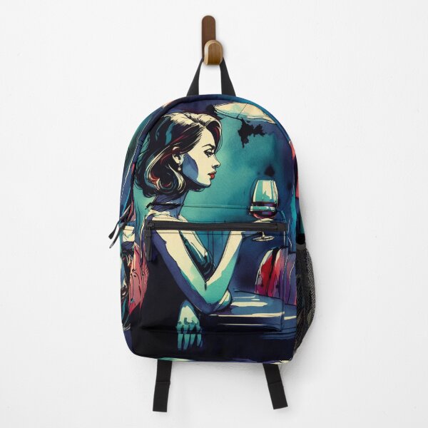 Item preview, Neo Noir Vintage Woman with Red Wine [Watercolor] designed and sold by RESToRAPTOR.