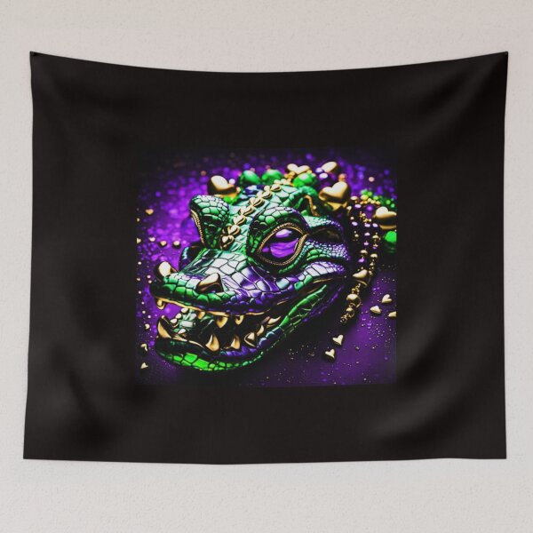 Item preview, Mardi Gras & Valentine's Day Gator designed and sold by trailsitravel.