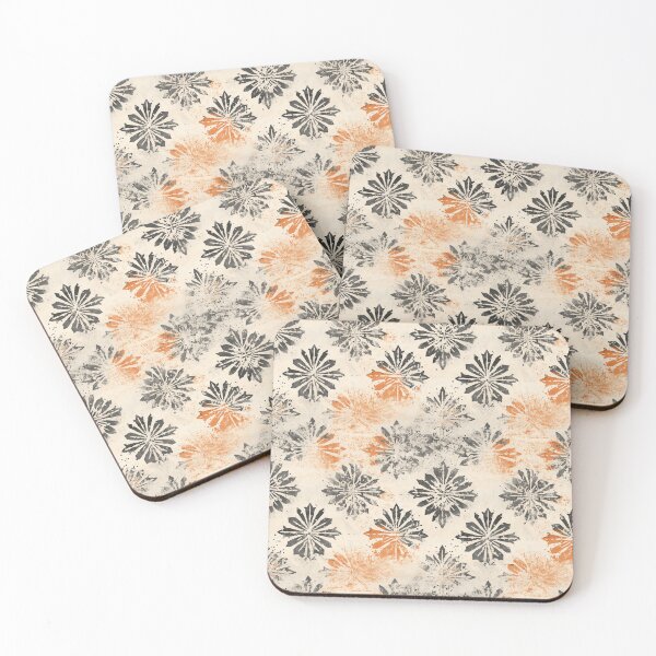 Item preview, Large Blue & Orange Flowers designed and sold by nicbeeseart.