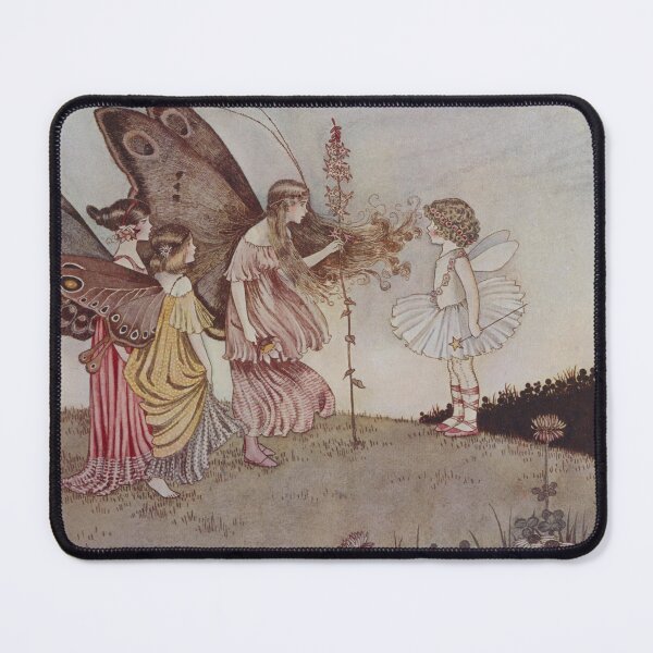 Item preview, The Pantomime Fairy's Dream vintage painting by Outhwaite designed and sold by ElegantTeaTime.