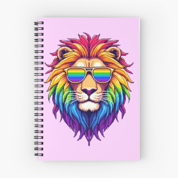 Item preview, Rainbow Lion with Sunglasses designed and sold by DakaPixelArt.