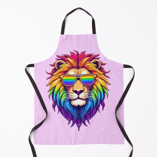 Item preview, Rainbow Lion with Sunglasses designed and sold by DakaPixelArt.