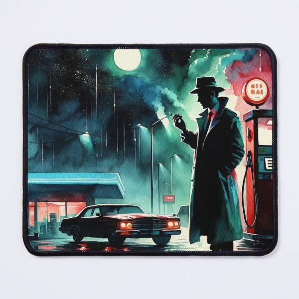 Item preview, Neo Noir Vintage Gas Station [Watercolor] designed and sold by RESToRAPTOR.