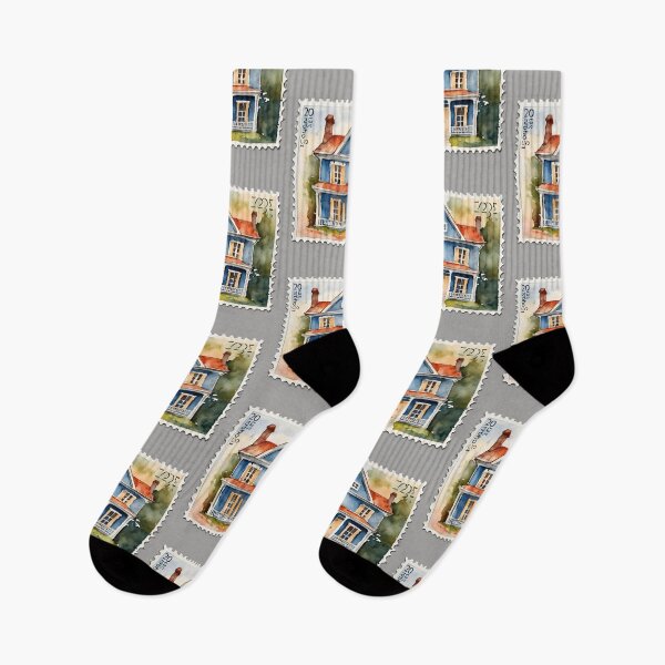 Item preview, Postage stamp with a beautiful old house in watercolor. designed and sold by kreativeadern.