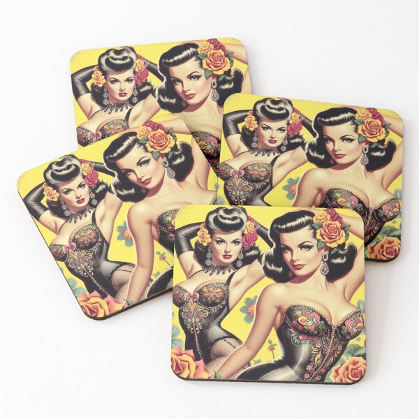 Item preview, Vintage Brunette Pin Ups designed and sold by PulpVintage.