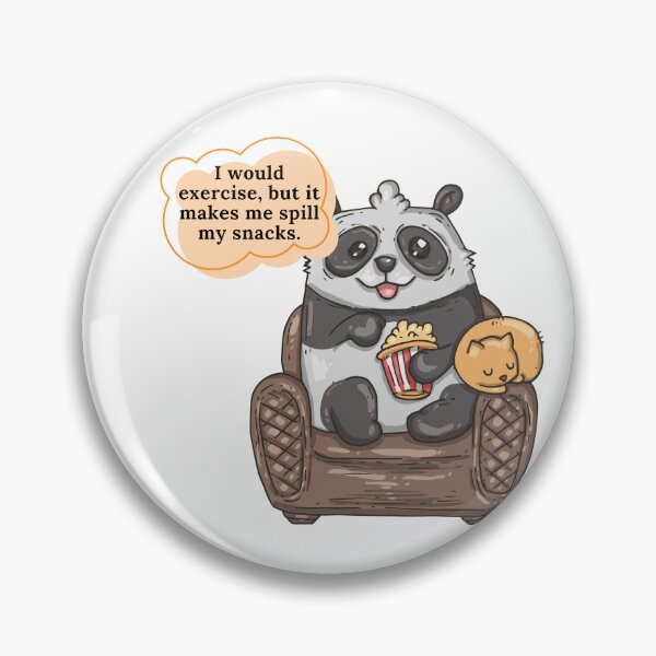 Item preview, Snack Spills and Panda Thrills: Embracing the Lazy Workout Lifestyle designed and sold by owen1027.