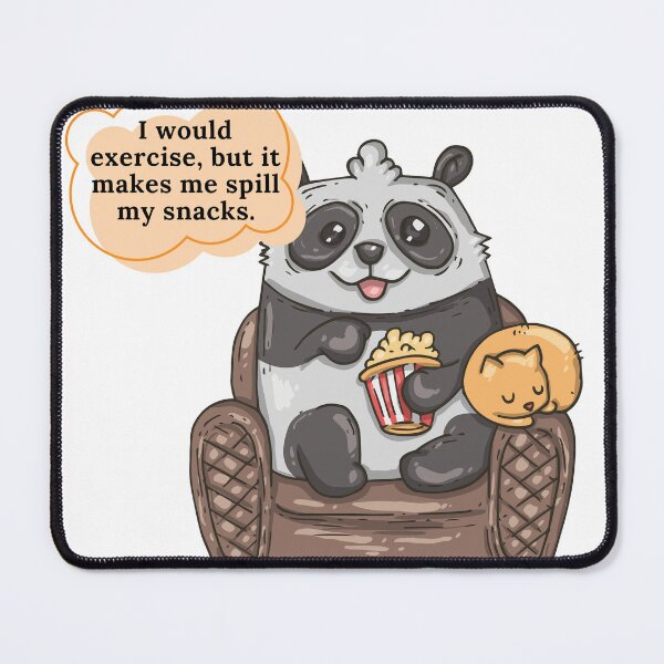 Item preview, Snack Spills and Panda Thrills: Embracing the Lazy Workout Lifestyle designed and sold by owen1027.