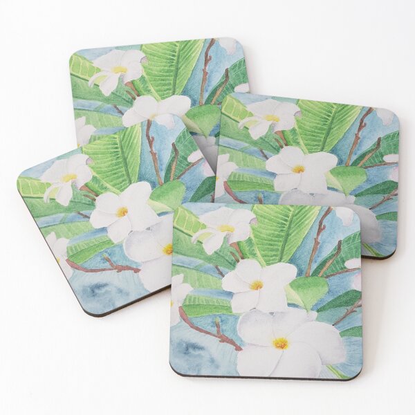Item preview, Frangipani, white flower designed and sold by AnjaLiaDesigns.