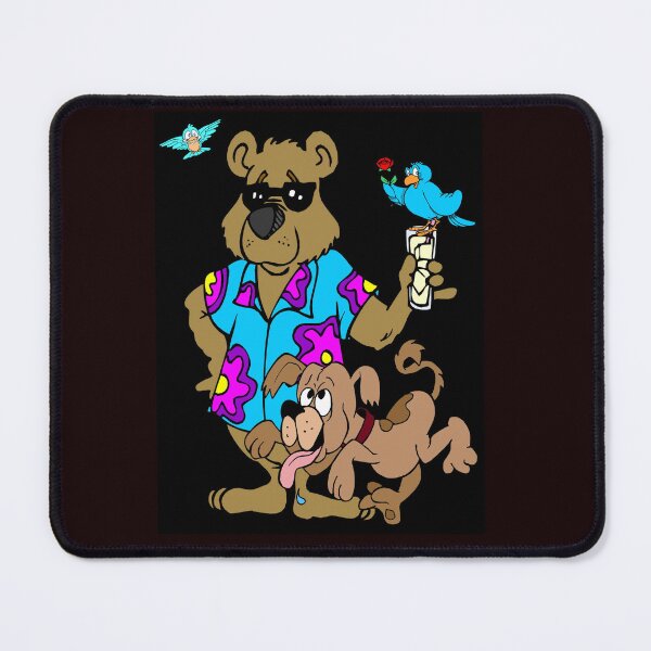 Item preview, Comic Bear with Birds and Dog Fantasy Whimsical Funny Print  designed and sold by posterbobs.