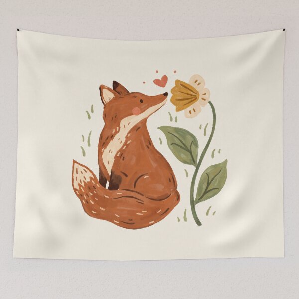 Item preview, Fox and Flower designed and sold by ohjessmarie.
