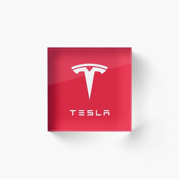 TESLA RED CLASSIC Acrylic Block