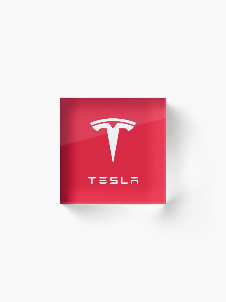 Alternate view of TESLA RED CLASSIC Acrylic Block