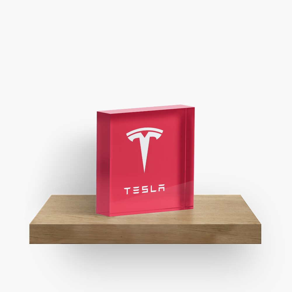TESLA RED CLASSIC Acrylic Block
