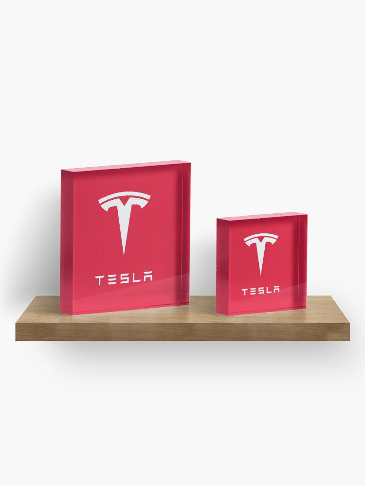 Alternate view of TESLA RED CLASSIC Acrylic Block