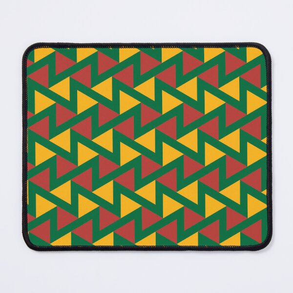 Item preview, Yellow Green Red Lithuania Tricolor Zigzag Triangle Line Geometric Lithuanian Language Folk Art Pattern designed and sold by PenguinForests.