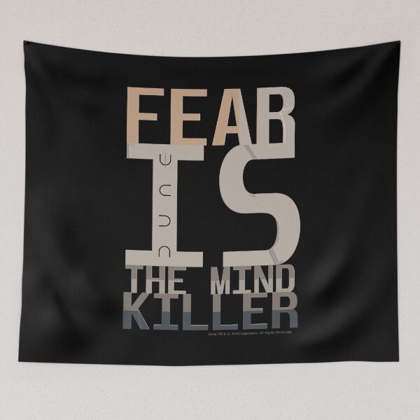 Item preview, DUNE. Fear Is The Mind Killer (black background) designed and sold by bekksa.