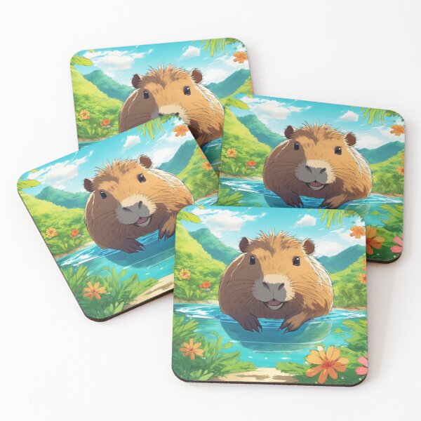 Item preview, Capybara Swimming designed and sold by TrendShopToday.