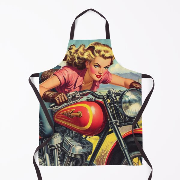 Item preview, Vintage Biker Girl designed and sold by PulpVintage.