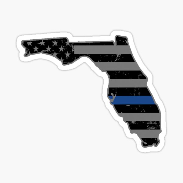Artikel-Vorschau von Dünne blaue Linie bei Polizei und Strafverfolgungsbehörden in Florida, designt und verkauft von shoppzee.
