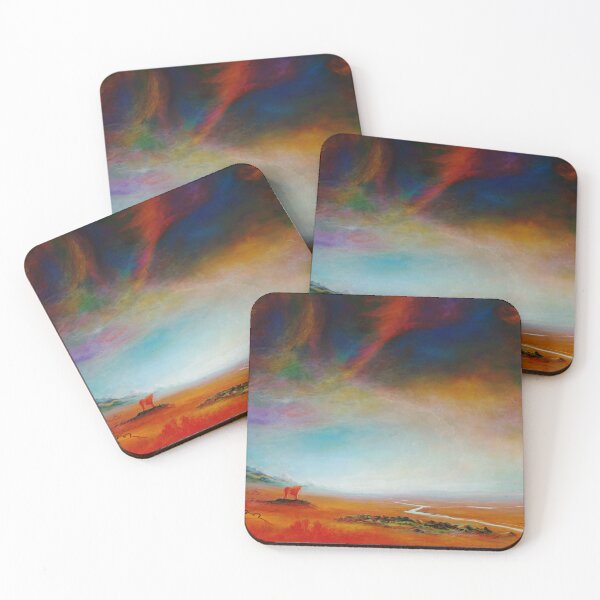 Item preview, Red bull - in a colorful landscape designed and sold by art paintings.
