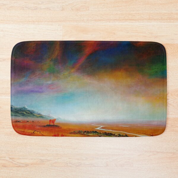 Item preview, Red bull - in a colorful landscape designed and sold by art paintings.