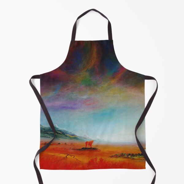 Item preview, Red bull - in a colorful landscape designed and sold by art paintings.