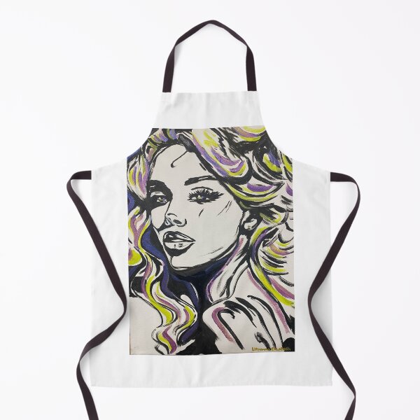 Item preview, Pop Art Woman Portrait Illustration- Purple/Yellow Line Drawing designed and sold by LillyannaEliz.