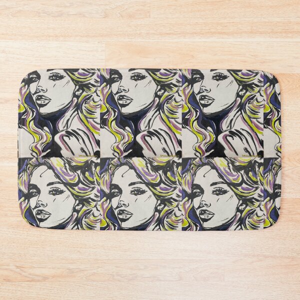 Item preview, Pop Art Woman Portrait Illustration- Purple/Yellow Line Drawing designed and sold by LillyannaEliz.