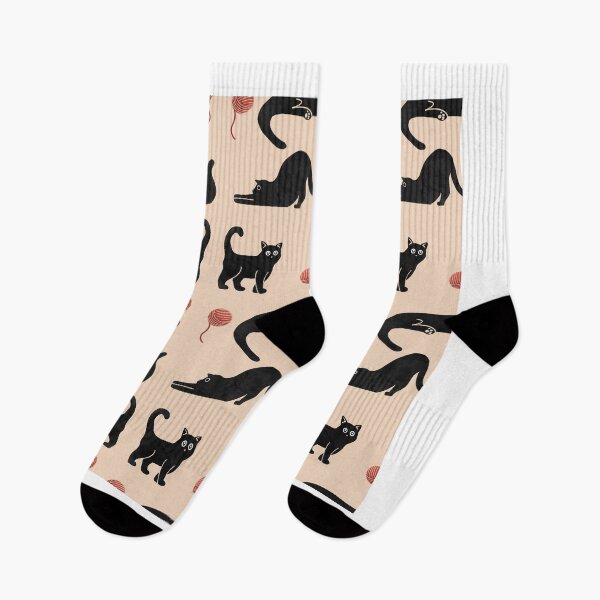 Artikelvorschau, Verspieltes Muster mit Schwarzen Katzen und Wollknäuel entworfen und verkauft von carolainadesign.