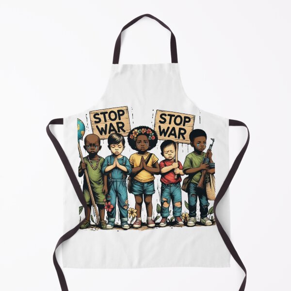 Item preview, "Peaceful Struggle through the Tearful Eyes of Children Who Lost Their Families in War: Watercolor designed and sold by PaintMeWorld.