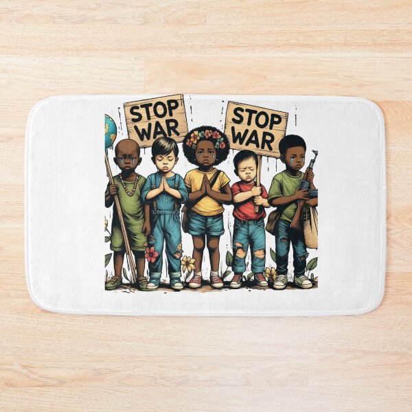 Item preview,  "Peaceful Struggle through the Tearful Eyes of Children Who Lost Their Families in War:  Watercolor designed and sold by PaintMeWorld.