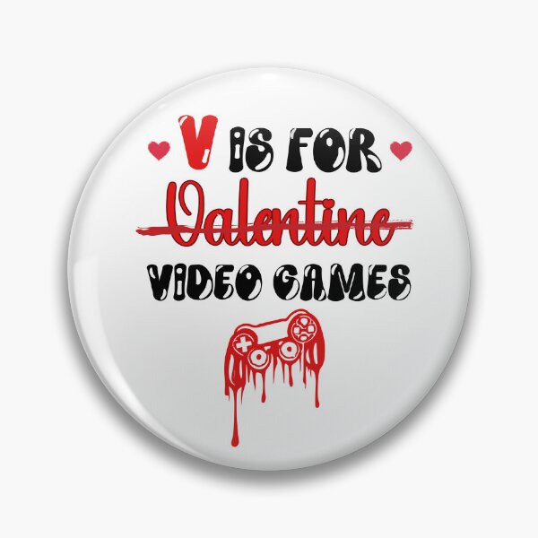 Item preview, V is for Valentine Video Games - Retro Controller Love designed and sold by FabledCanvas.