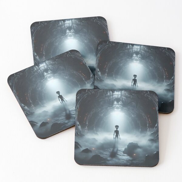 Item preview, Alien in dark tunnel inside spaceship designed and sold by cyberheadscifi.