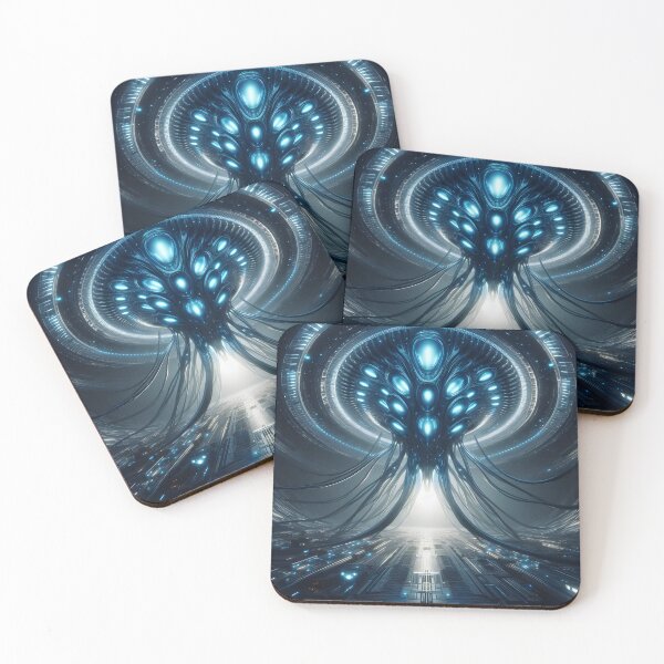 Item preview, Alien ship with tentacles and blue lights designed and sold by cyberheadscifi.