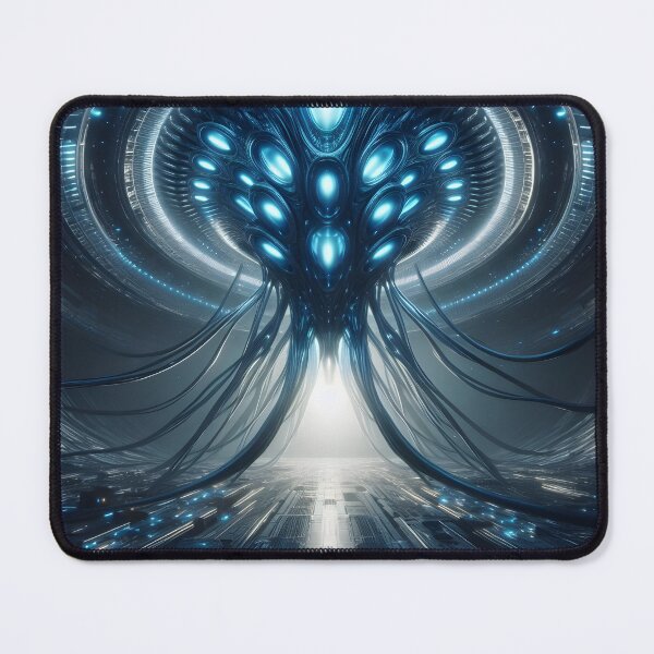 Item preview, Alien ship with tentacles and blue lights designed and sold by cyberheadscifi.