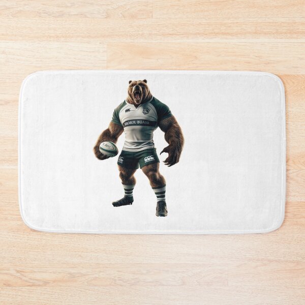 Item preview, Grizzly bear rugby player designed and sold by SpendieSellers.