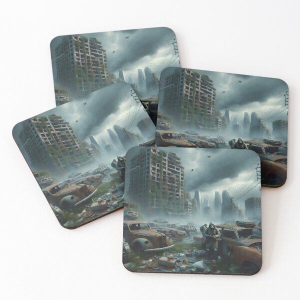 Item preview, Scavengers with guns exploring apocalypse city designed and sold by cyberheadscifi.