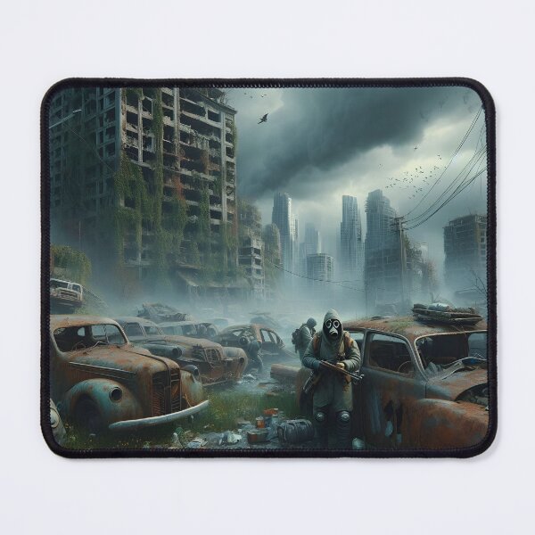 Item preview, Scavengers with guns exploring apocalypse city designed and sold by cyberheadscifi.