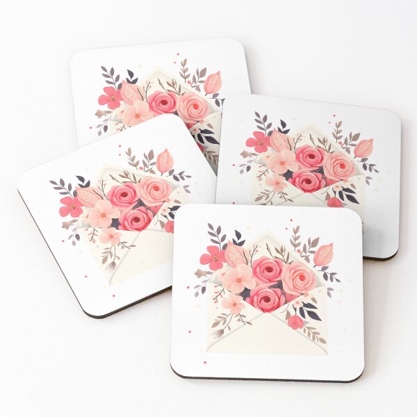Aperçu de l'œuvre fleurs dans une enveloppe créée et vendue par PandaKunst.